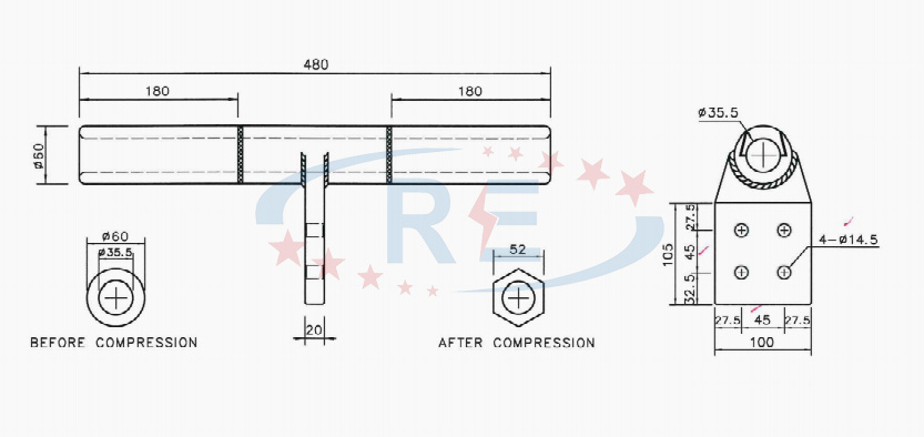 1×660 mm² THAL Passthrough Connector