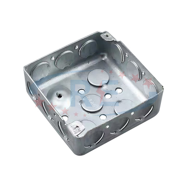 Universal Steel Electrical Switch Box with Knockouts for Easy Installation