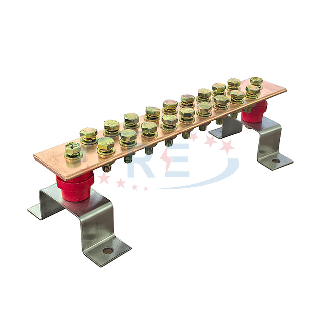 High Conductivity Copper & Tinned Copper Grounding Busbar for Lightning Protection