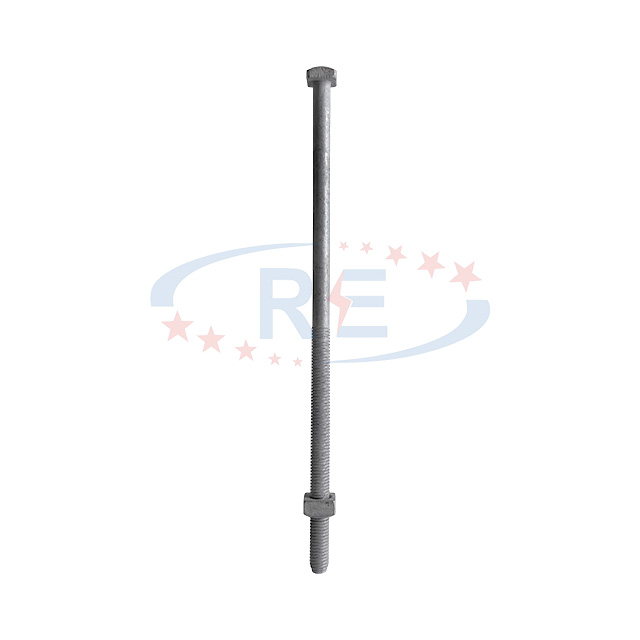 1/2” Galvanized Square Head Machine Bolt – ASTM A153 | Reliable Fastener for Utility Pole Hardware